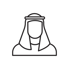 Arabic Gentleman Icon Ideal for Cultural Diversity and Representation