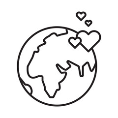 Love for Earth Icon Ideal for Environmental and Conservation Projects