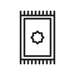 Muslim Prayer Rug Icon Perfect for Islamic Practices and Traditions