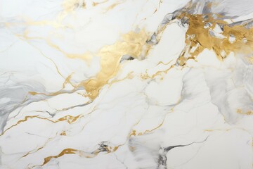 Luxurious white marble surface with gold veins, perfect for high-end design backgrounds