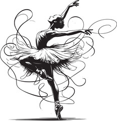 Editable ballerina vector illustration © wonderland
