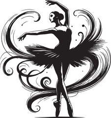 Editable ballerina vector illustration © wonderland
