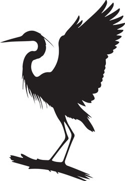 recommend clip art: Beautiful heron bird vector design.