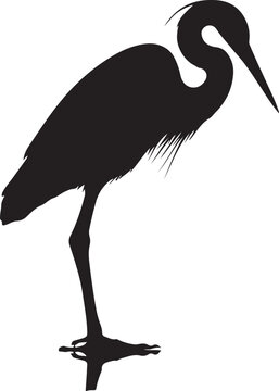 recommend clip art: Beautiful heron bird vector design.