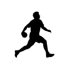 handball player silhouette vector illustration
