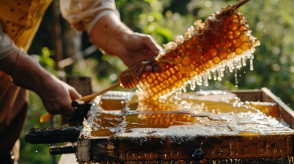 Manual Honey Extraction Process