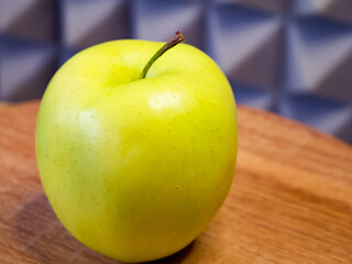 Single apple showcasing natural beauty, apt for food photography and advertisements.
