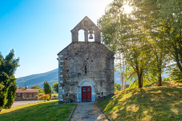 Fototapeta premium Saint Julien Chapel. Salechan is a town and commune in the Hautes-Pyrénées region of France.