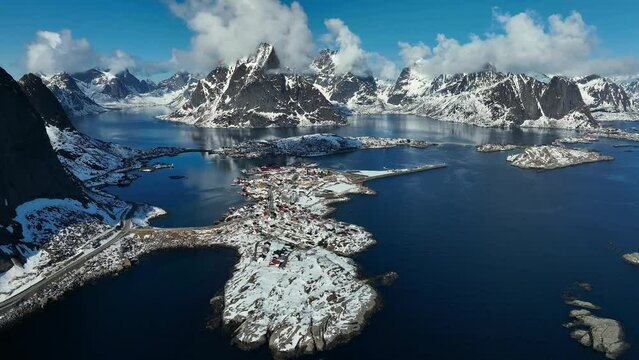 snow covered mountains