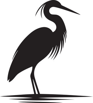 recommend clip art: Beautiful heron bird vector design.