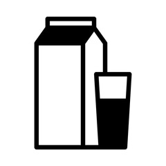 Milk icon or logo illustration outline black style