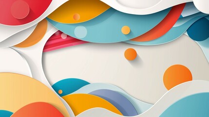 Obraz premium background with waves and circles