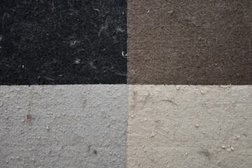 Fototapeta premium Dirty old rug with cat hair and lots of dust. How to remove pet hair concept. 
