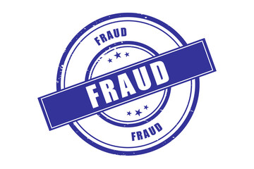 Fraud stamp seal Vector badge isolated on white background, stamp PNG, PNG LABEL