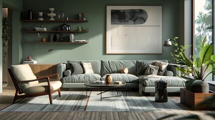 interior painting wall background with abstracts white frame on the wall background with abstract splash of the colors on the wall with ceiling new design and frames 