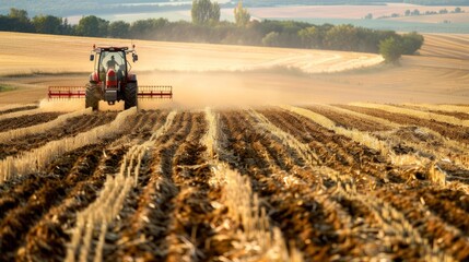 Fototapeta premium Autumn Wheat Planting