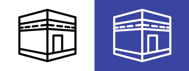 Sacred Kaaba Icon Perfect for Pilgrimage and Islamic Illustrations