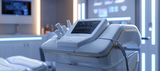 Modern IPL Equipment in a Sterile Clinic Setting for Professional Skin Treatments