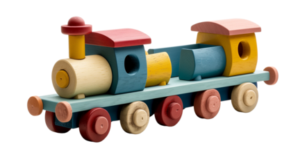 Colorful Wooden Toy Train