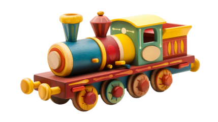 Colorful Wooden Toy Train
