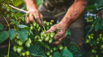 Hop Harvesting for Brewing