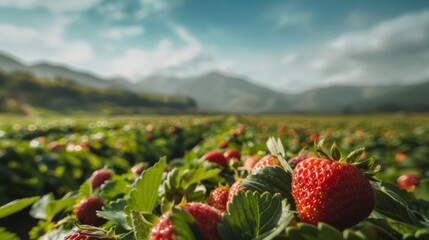 Strawberry Picking in Fields