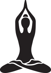 silhouette of yoga person