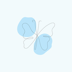 Butterfly vector illustration,line art style