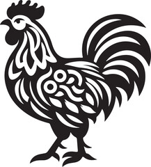 rooster isolated on white background