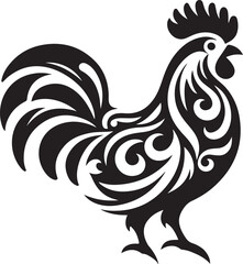 rooster isolated on white background