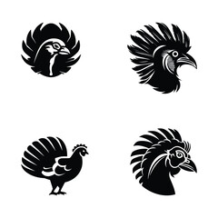 Fototapeta premium black and white chicken