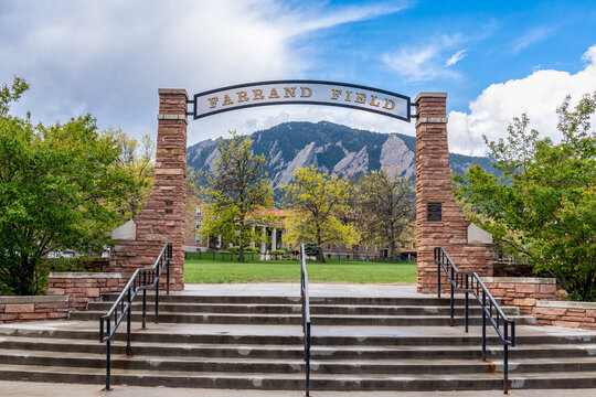 Farrand Field on the Campus of the University of Colorado at Boulder.