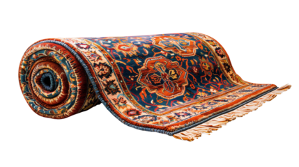 Persian Rug with Intricate Patterns and Vibrant Colors