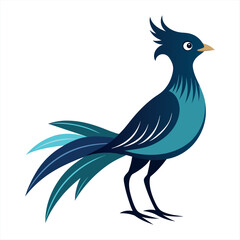 Colorful Silhouette Beautiful Birds Flat Vector Illustration , Flat Vector Illustration Colorful Silhouette Beautiful Birds