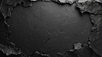 A black and white photo of a wall with a hole in it
