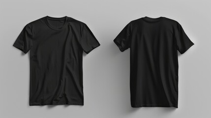 Monochromatic t shirt mockup for brand promotion Both front and back display