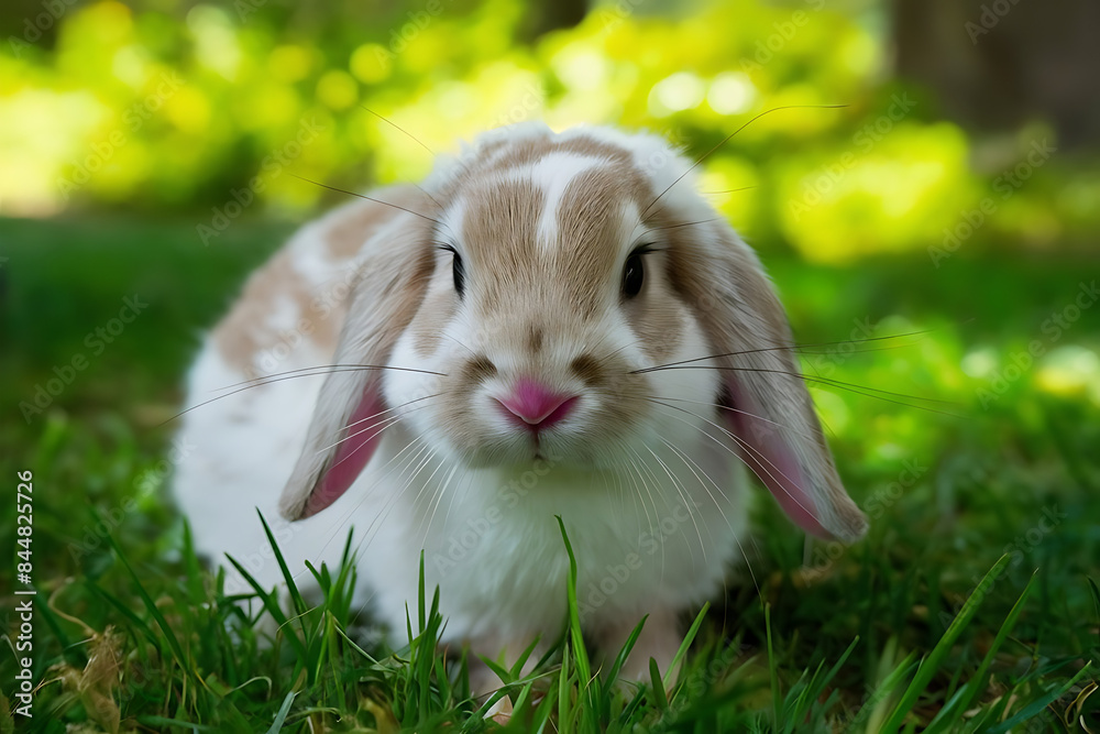 Wall mural rabbit in the grass