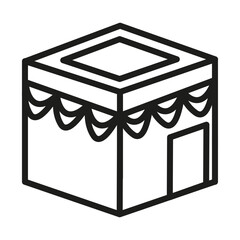 Sacred Kaaba Symbol Icon Ideal for Pilgrimage and Religious Devotion
