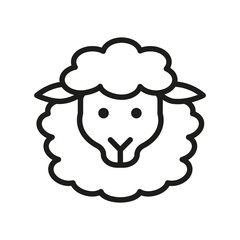 Pastoral Sheep Icon Ideal for Agricultural and Farm-Themed Designs