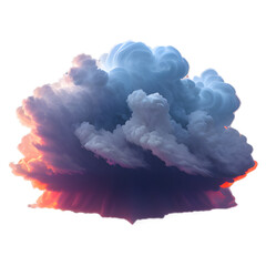 A breathtaking image of a vibrant cumulonimbus cloud illuminated by an internal lightning strike