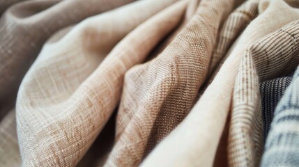 Fototapeta premium Beige Fabric for Garment Manufacturing