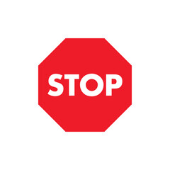 Stop sign icon. Vector illustration