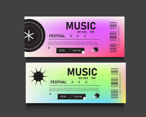 music ticket y2k template
