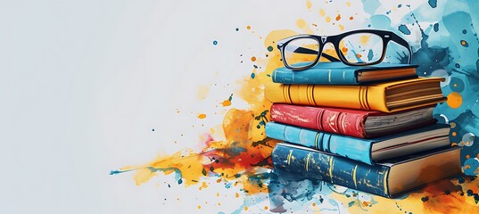 An Ultrawide Banner - Education Theme Banner with Ample Space for Logo or Text