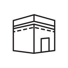 Holy Kaaba Icon Ideal for Pilgrimage and Devotional Illustrations