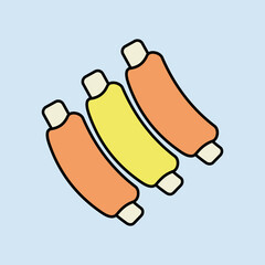 Ribs vector icon food meat. Barbecue and bbq grill