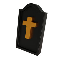 Obraz premium Halloween coffin 3d render illustration. 