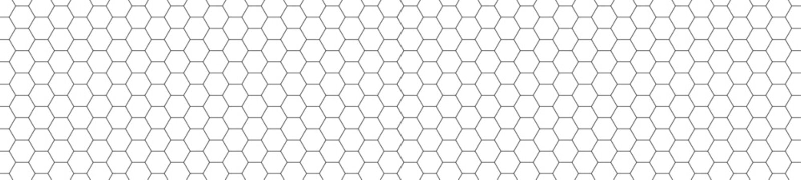 Honeycomb pattern with hexagon mesh. Texture bee comb grid. Flat vector illustration isolated on white background.