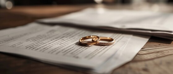 Finality Revealed, Divorce Agreement Beside Wedding Rings