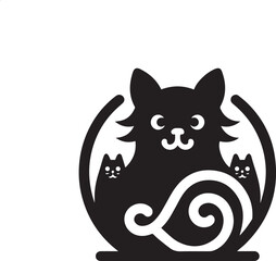 black and white cat